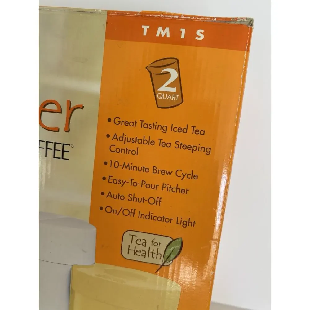 Mr. Coffee Iced Tea Maker Model TM1S with Yellow Lid Preowned